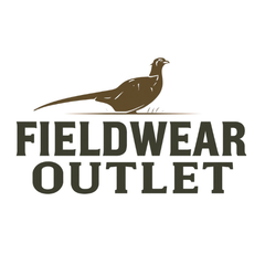 Logo of Fieldwear Outlet with a bird silhouette on a white background