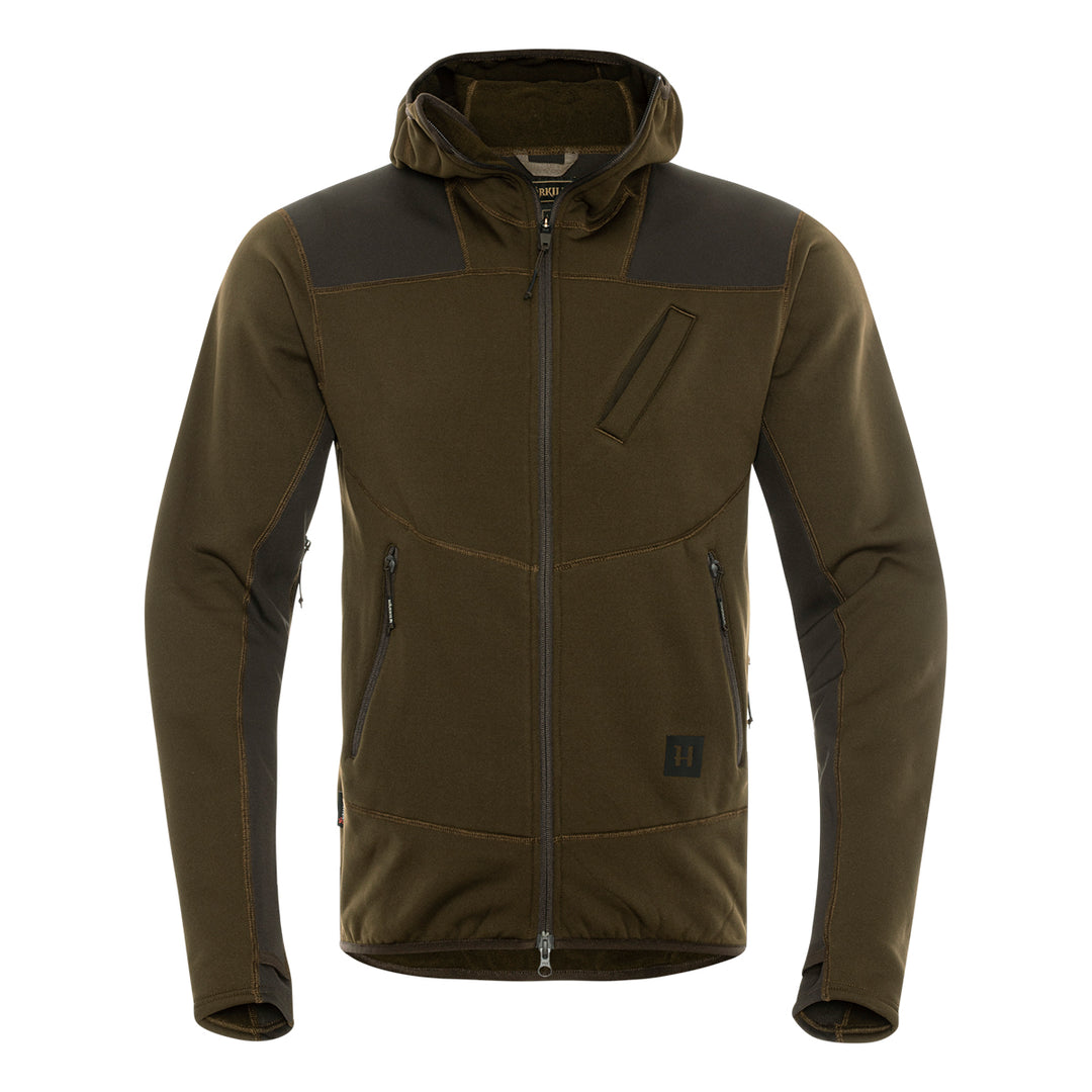 Harkila Deer Stalker fleece hoodie willow green shadow brown hunting fleece hoodie