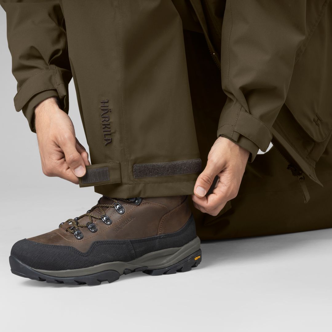 Harkila Orton Tech over trousers willow green waterproof shooting over trousers
