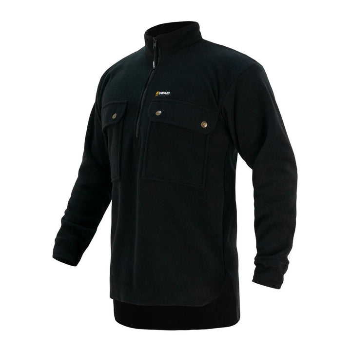 Swazi Back 40 fleece 1/4 zip black outdoor hunting fleece countryside clothing