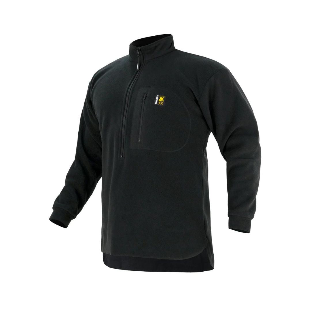 Swazi Bush fleece 1/4 zip black outdoor hunting fleece countryside clothing